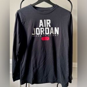 Nike Air Jordan Black and Red Graphic Tee